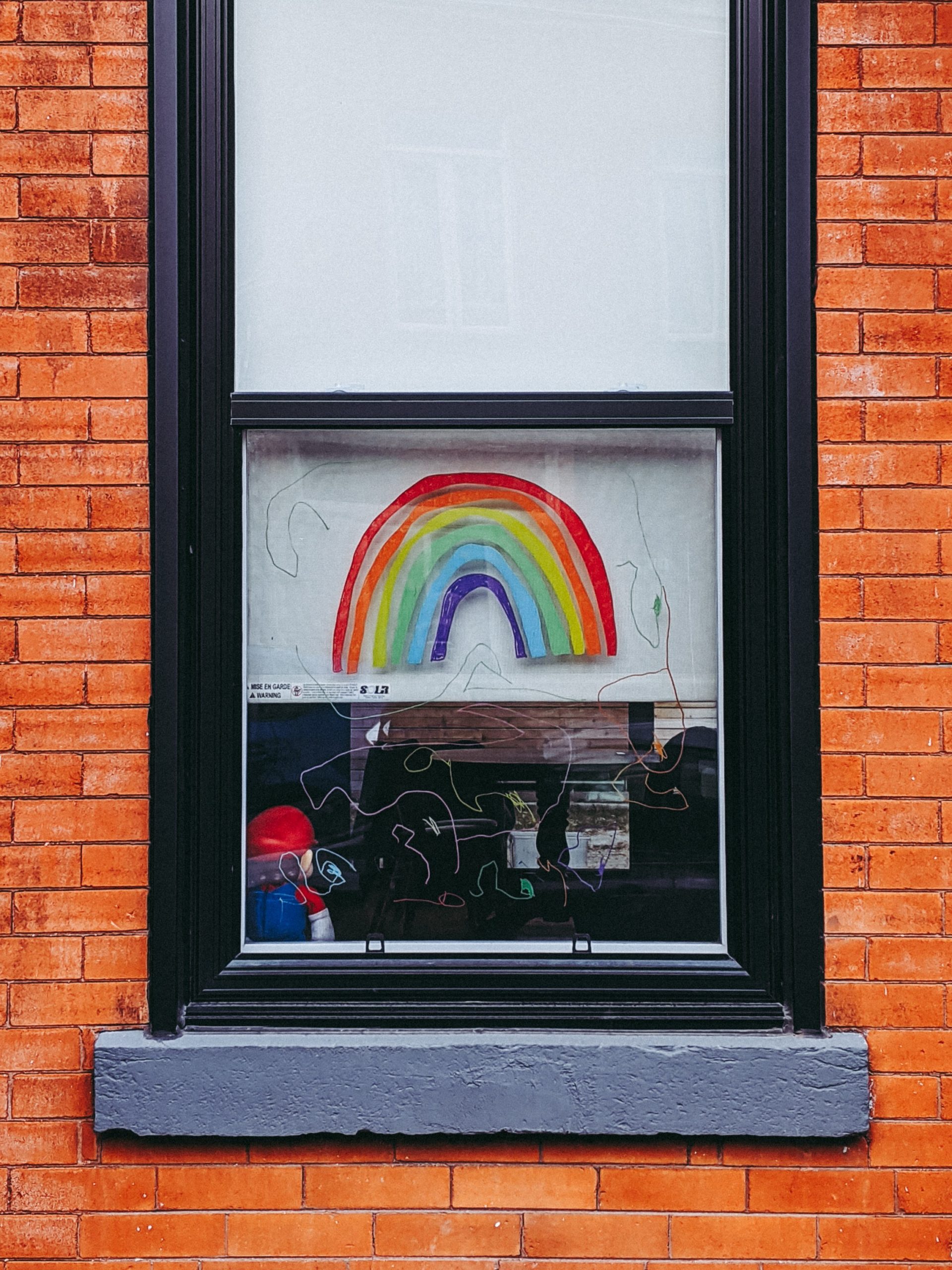 Rainbow in window