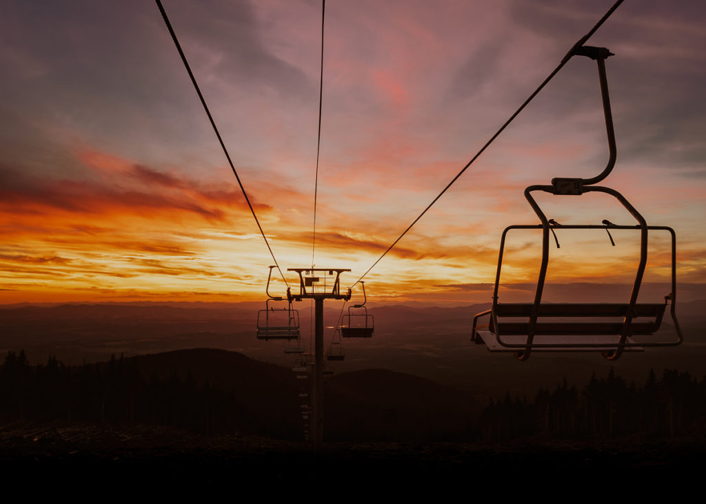 Chair Lift Sunset Mt Spokane