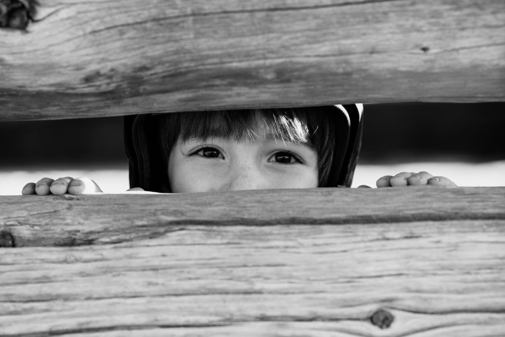 Black and White Child Photograph Spokane WA