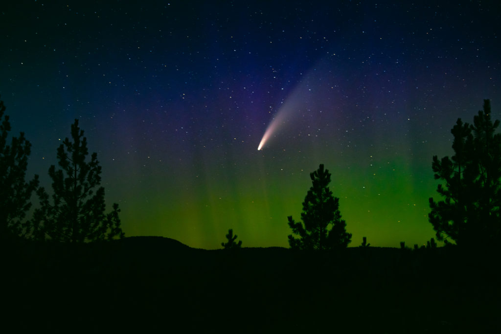Neowise Comet Northern Lights Spokane WA Favorite Photograph 2020