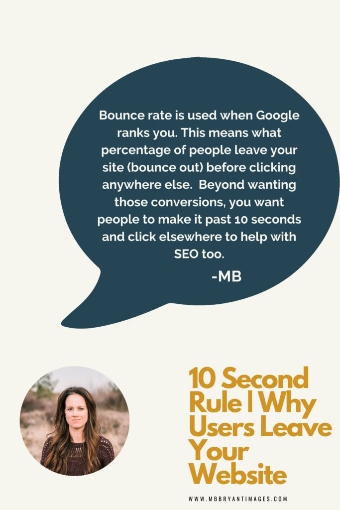 Why users leave a website bounce rate graphic