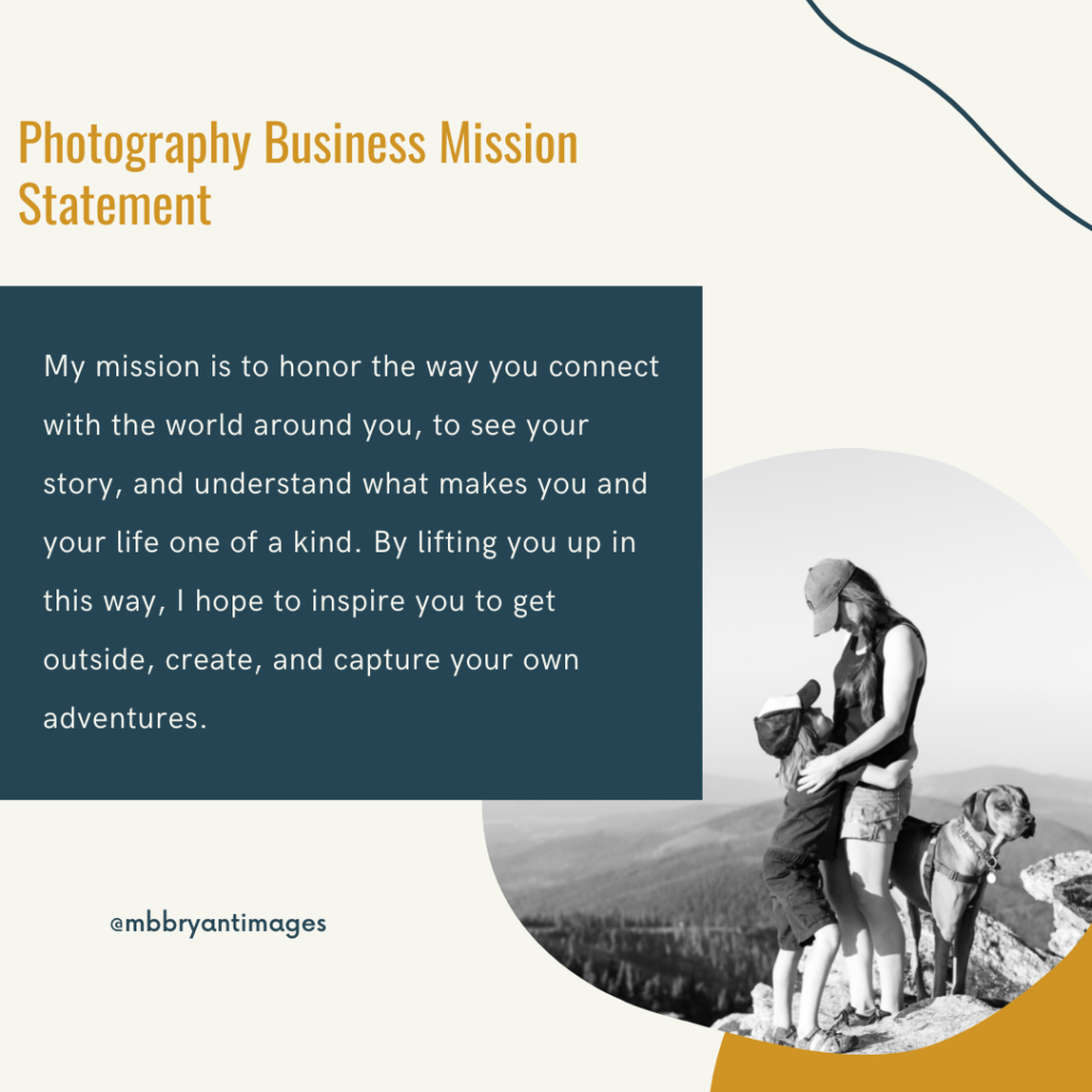 Photography Business Mission Statement
